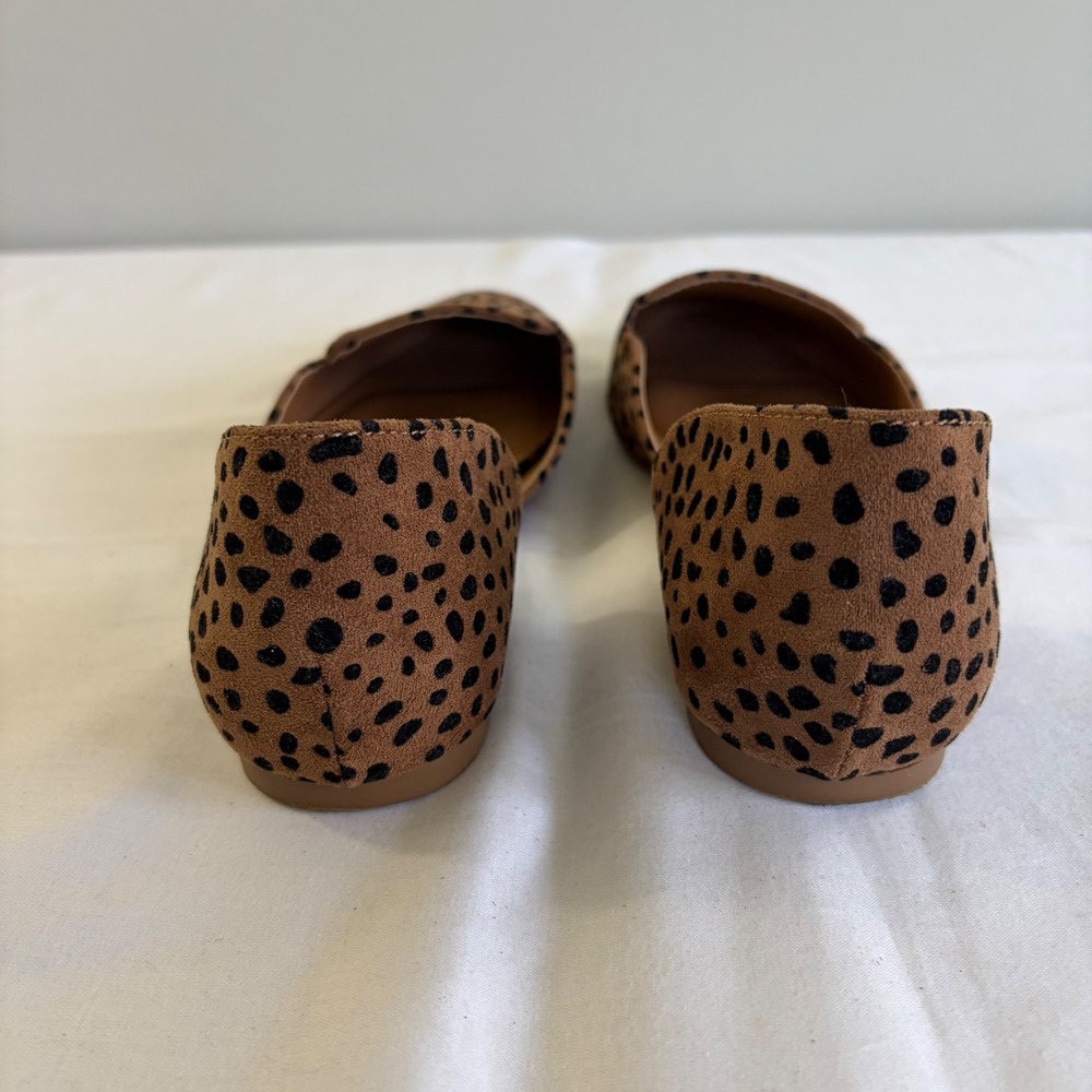Kensie Gaby Leopard Cheetah Print d'Orsay Pointed Toe Flats Tan Black 6.5M - Picture 10 of 10